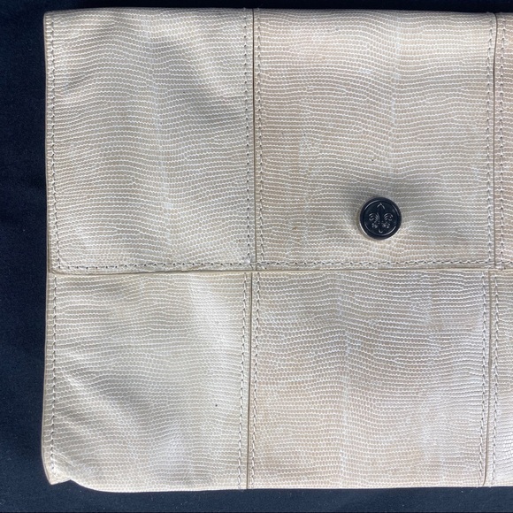 Club Monaco lizard embossed envelope pouch clutch - Picture 2 of 9